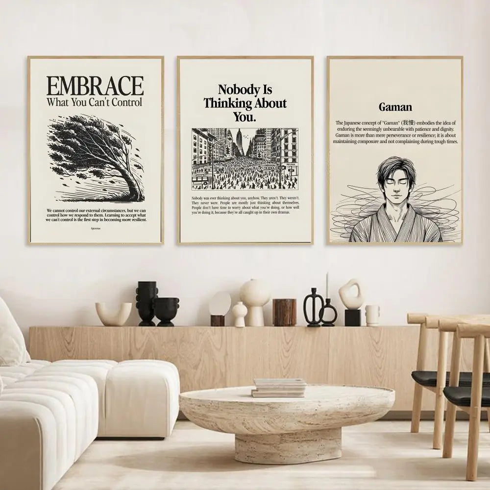 Inspirational Quotes Wall Art Poster Home Office Restaurant Decor