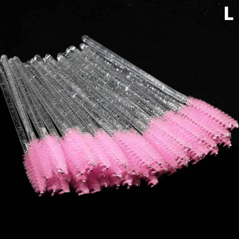 50pcs Disposable Eyelash Brushes Mascara Wand Applicator