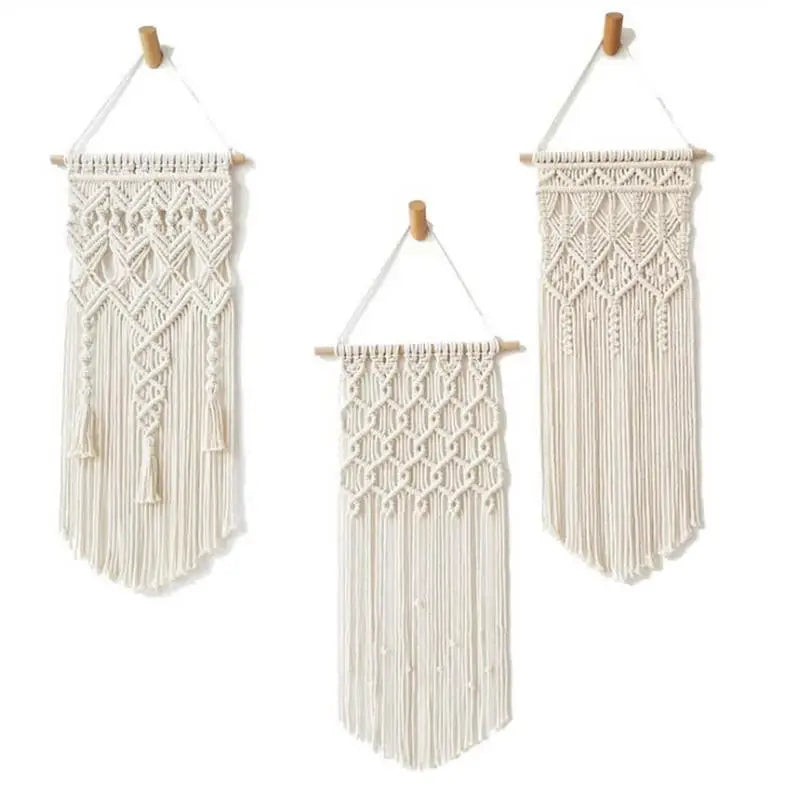 Bohemian Macrame Woven Wall Hanging Geometric Tapestry Home Decor
