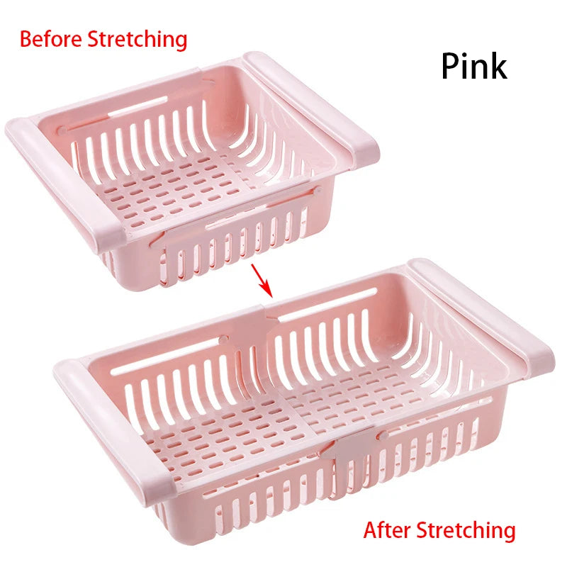 Kitchen Fridge Hanging Organizer Egg Fruit Storage Drawer Basket