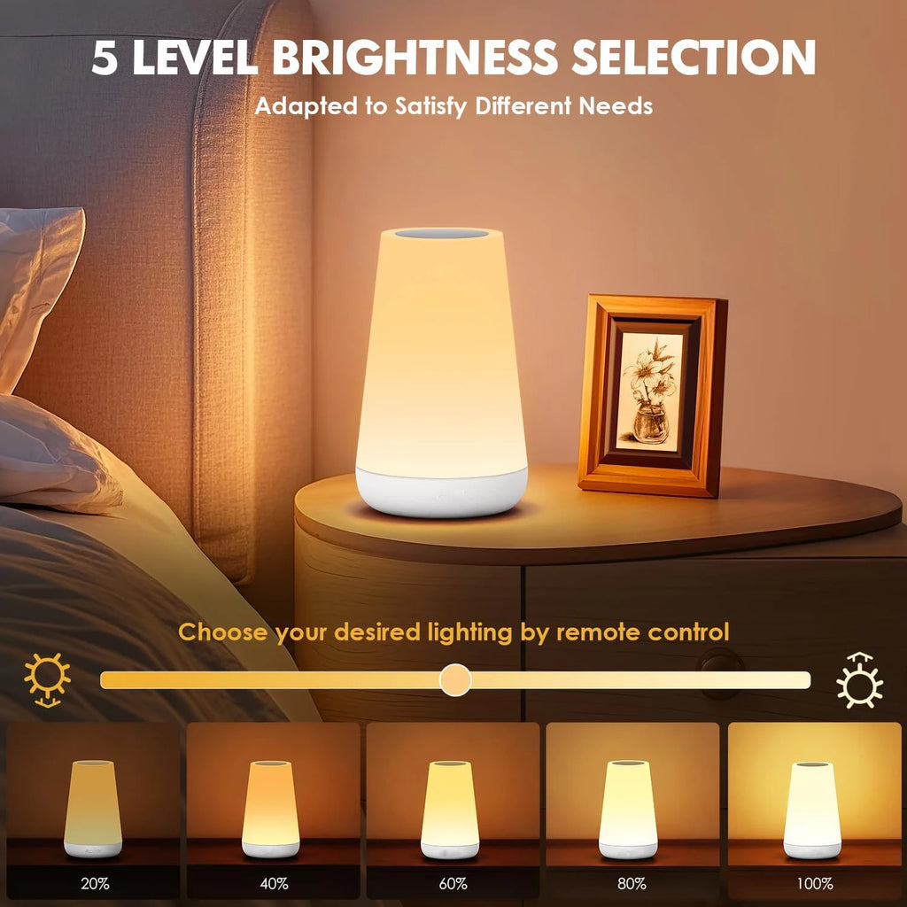RGB Color Changing LED Night Light USB Rechargeable Touch Lamp