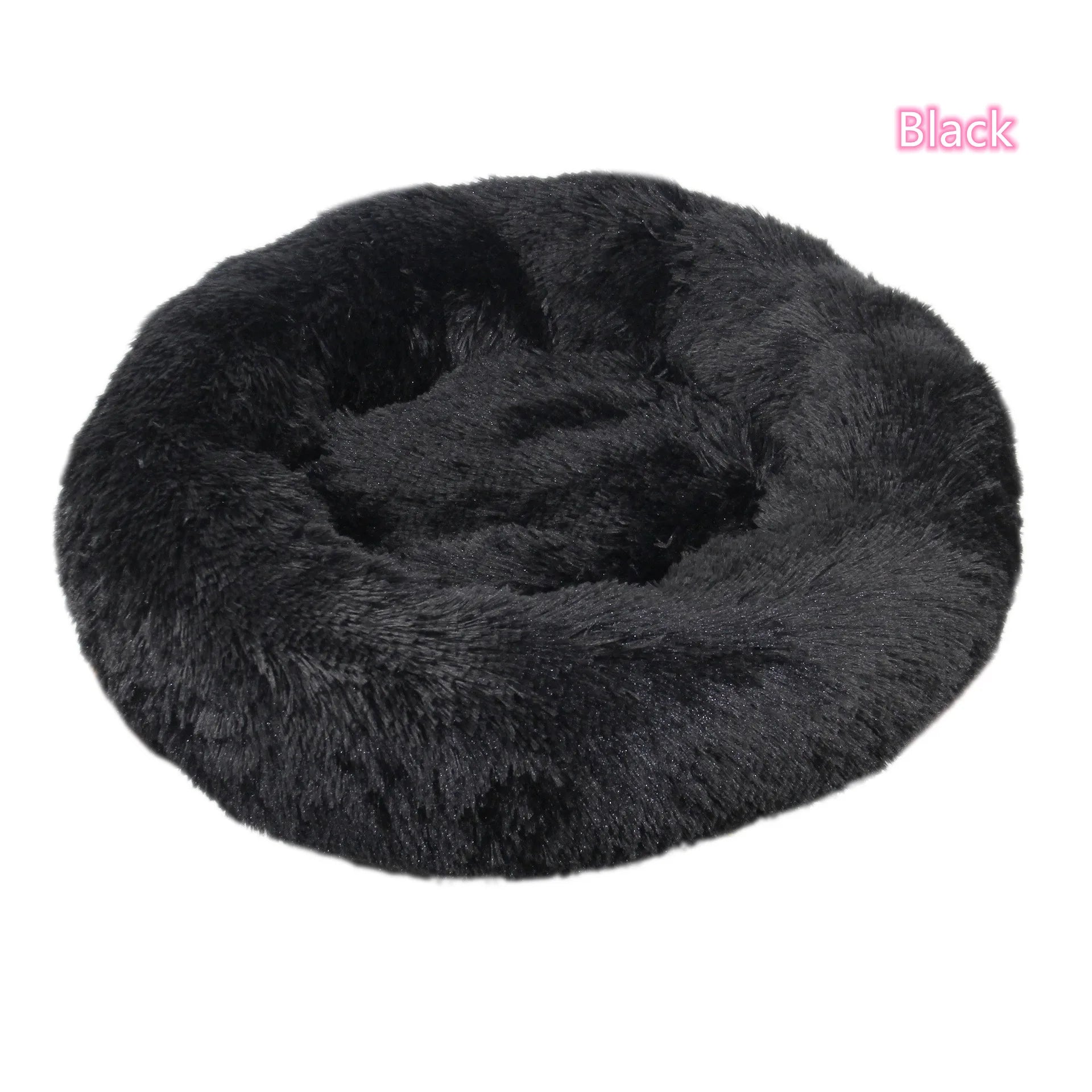 Super Soft Plush Donut Pet Bed Washable Calming Cat Dog Bed