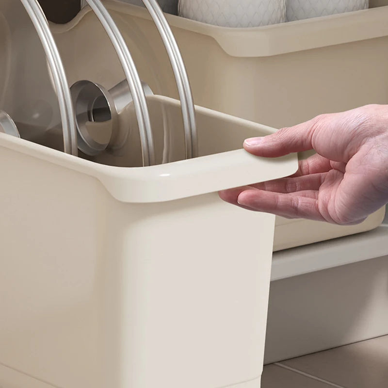 Kitchen Closet Organizer Makeup and Seasoning Storage Case with Wheels