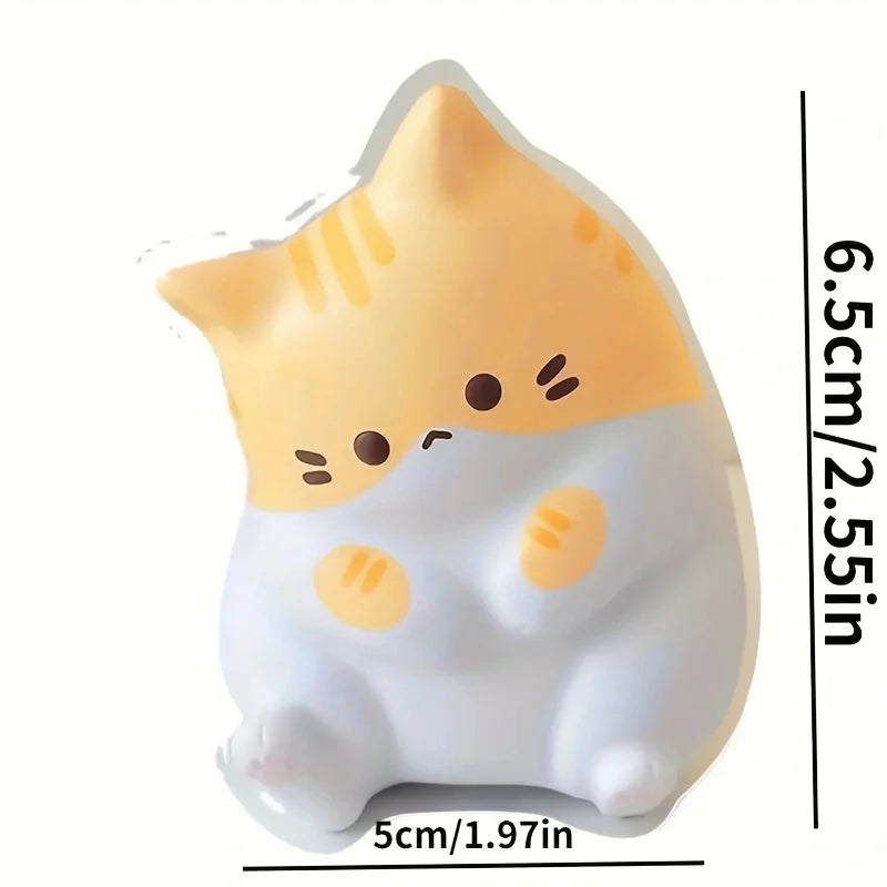 Cute Cartoon Cat Squishy Toy Slow Rebound Stress Relief Fidget Ball