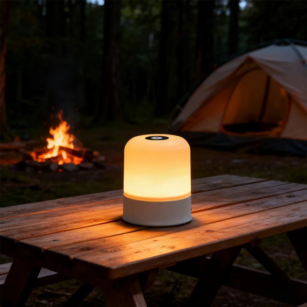 Dimmable RGB LED Night Light Rechargeable Touch Bedside Desk Lamp