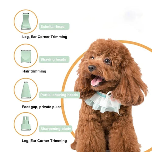 4 in 1 Electric Pet Grooming Kit Dog Cat Hair Clipper Trimmer
