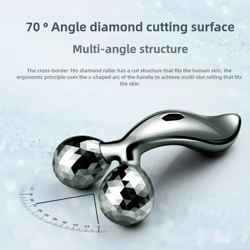 3D Dual Wheel Face Body Massager Roller Lifting Beauty Tool