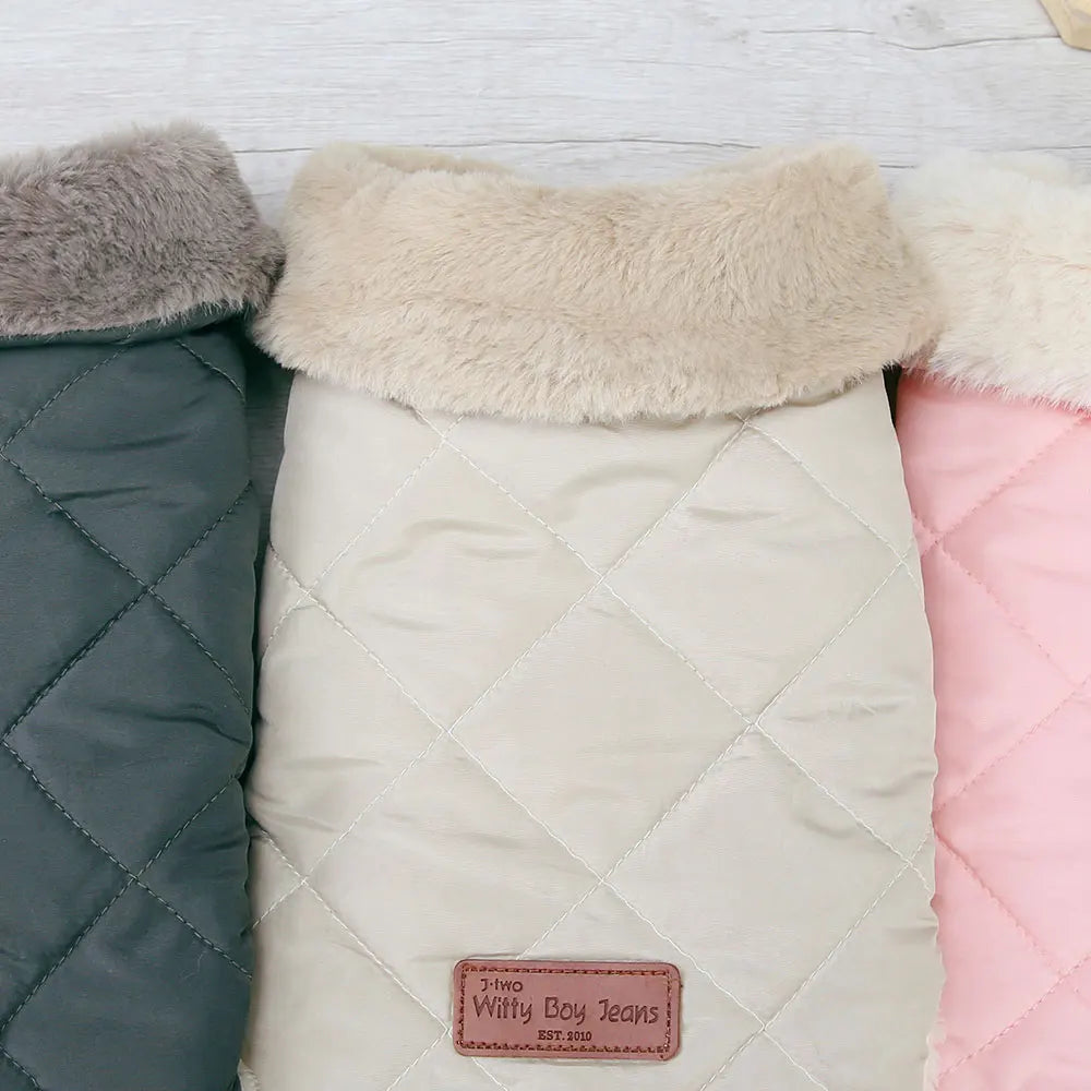 Warm Chihuahua Dog Winter Coat Fur Collar Jacket for Small Dogs and Cats