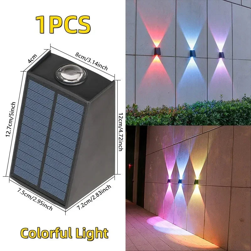 Solar LED Wall Light Waterproof Outdoor Garden Balcony Lamp
