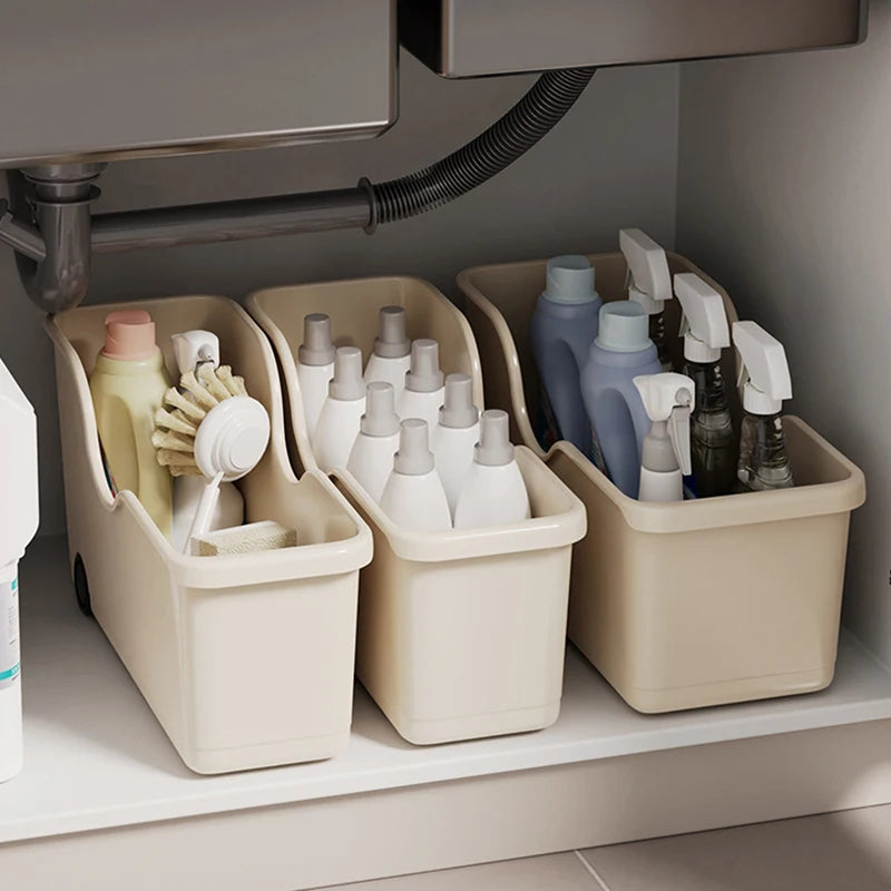 Kitchen Closet Organizer Makeup and Seasoning Storage Case with Wheels