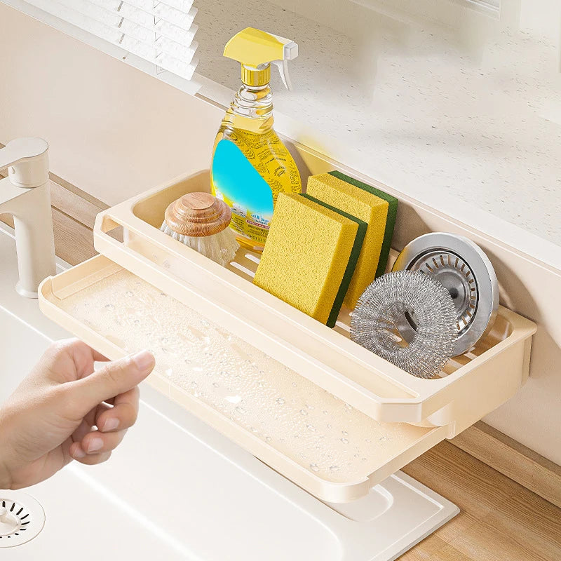 Kitchen Sink Organizer Drain Rack Sponge Soap Holder