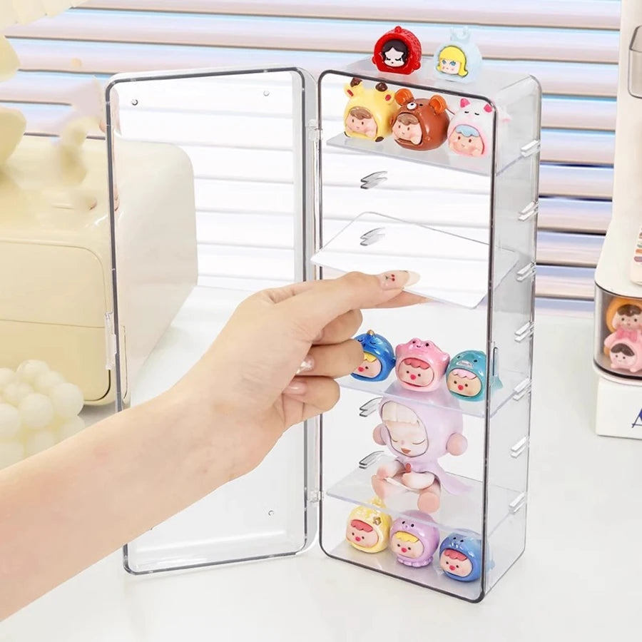 Multi Layer Dustproof Storage Box Cute Display Organizer