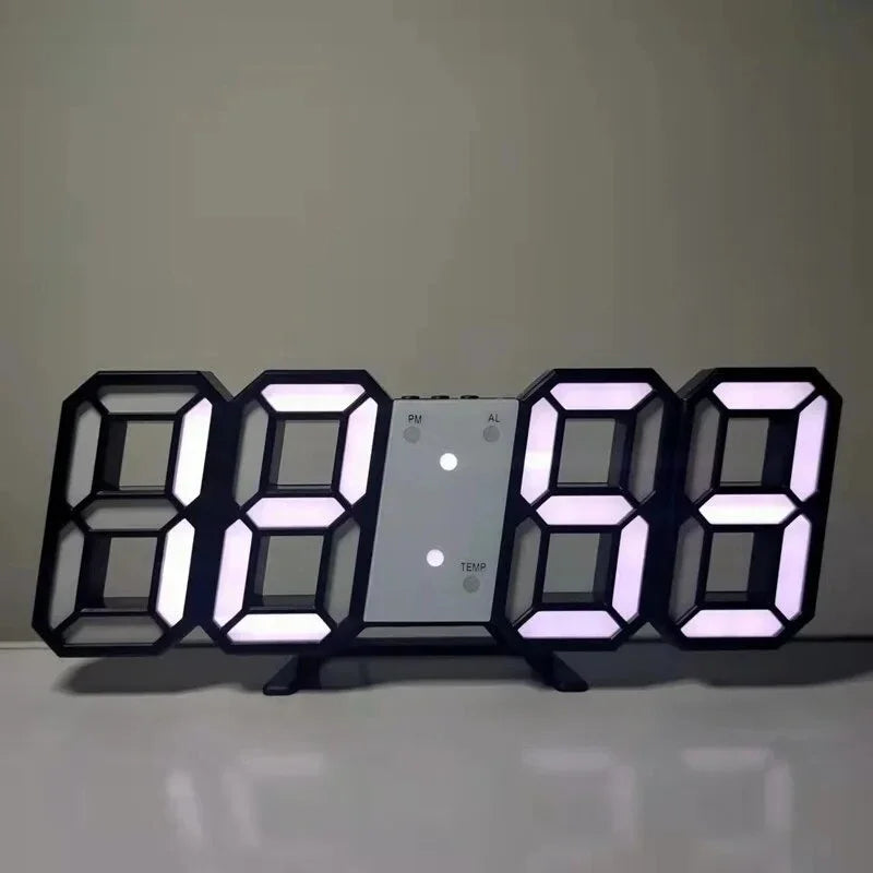Modern LED Digital Clock Alarm Desk and Wall Home Decor
