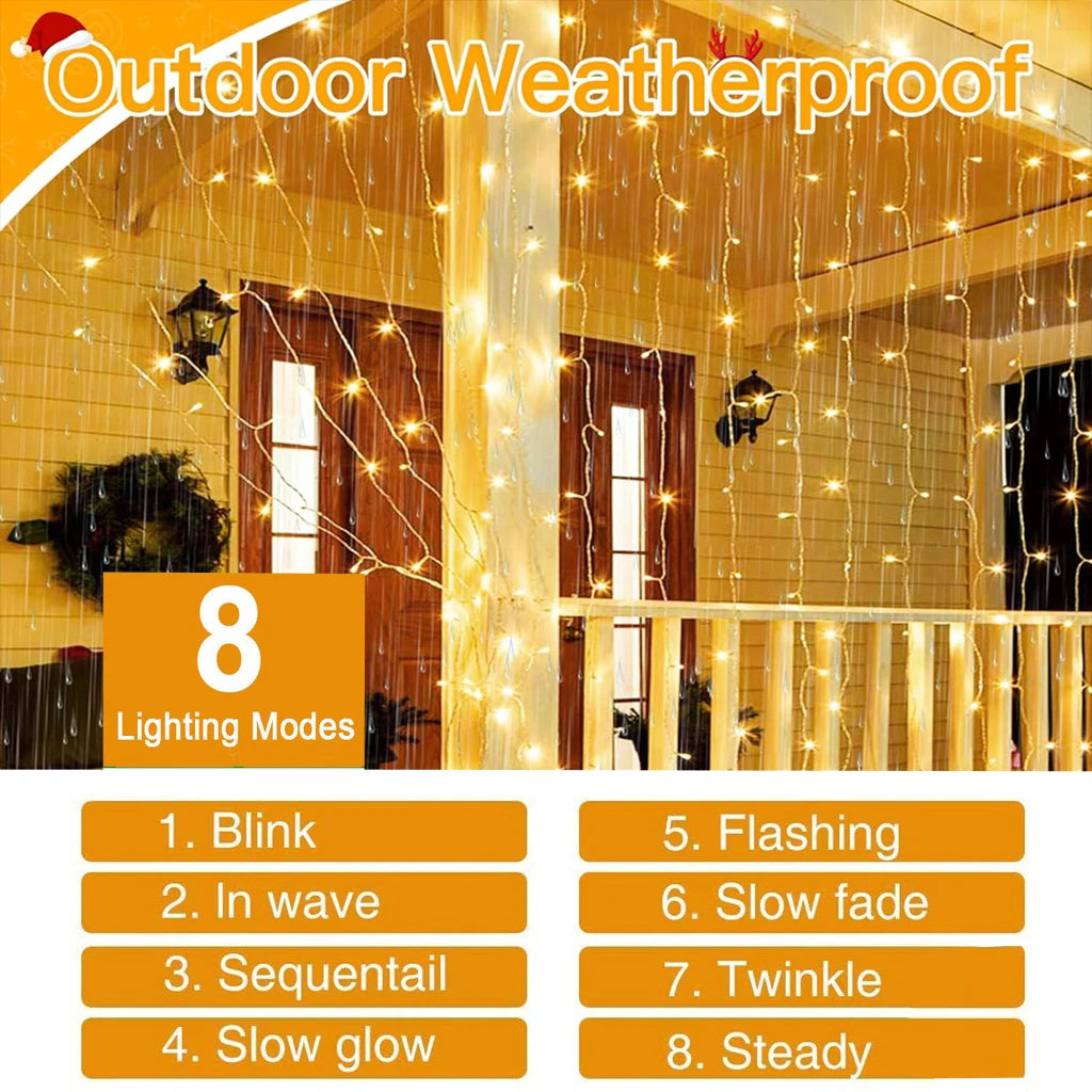 LED Curtain Fairy Lights 220V String Lights for Christmas Decor