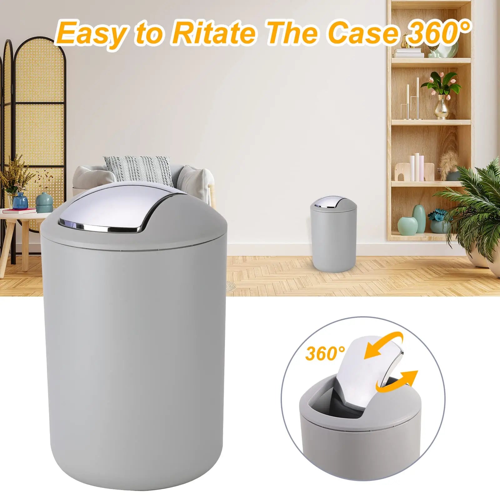 8 Piece Bathroom Accessories Set Trash Can Soap Dispenser Holder