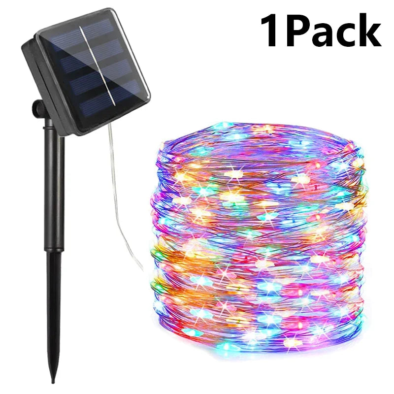Solar LED Fairy String Lights Outdoor Waterproof Garden Patio Decor