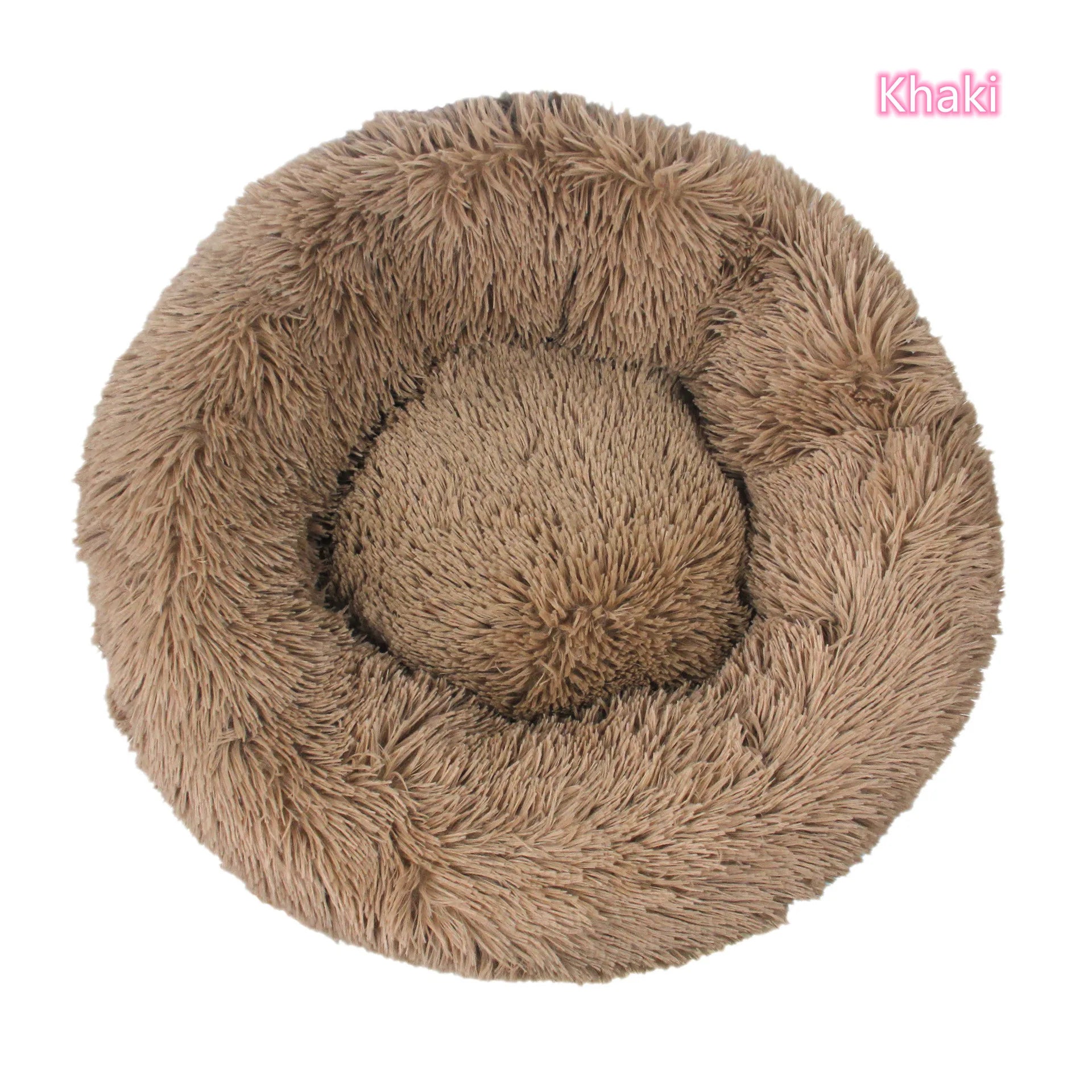 Super Soft Plush Donut Pet Bed Washable Calming Cat Dog Bed
