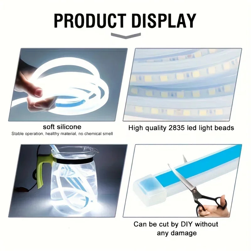 12V LED Daytime Running Light Car Hood Decorative Ambient DRL