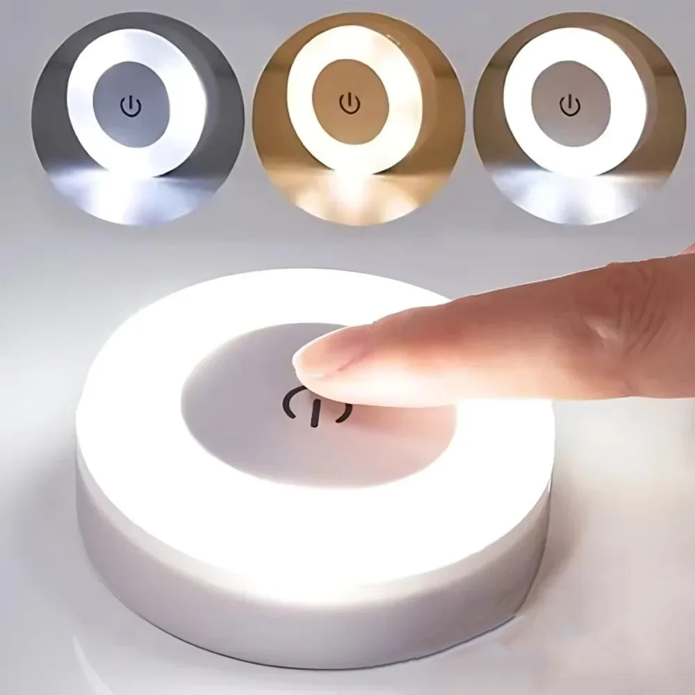 Portable USB Rechargeable LED Wall Night Light Touch Bedside Lamp