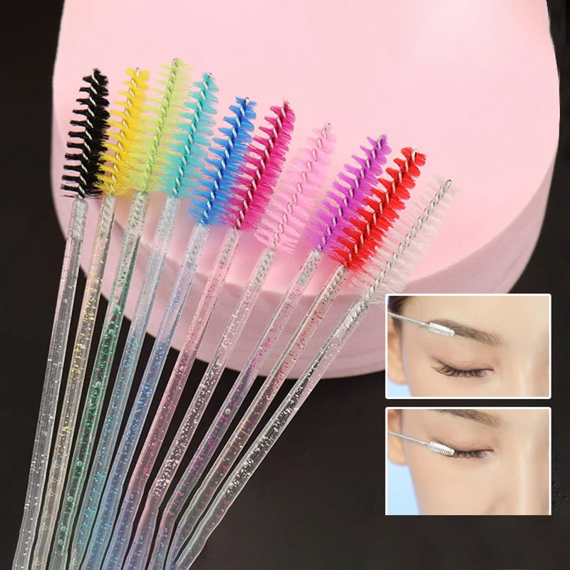 50pcs Disposable Eyelash Brushes Mascara Wand Applicator