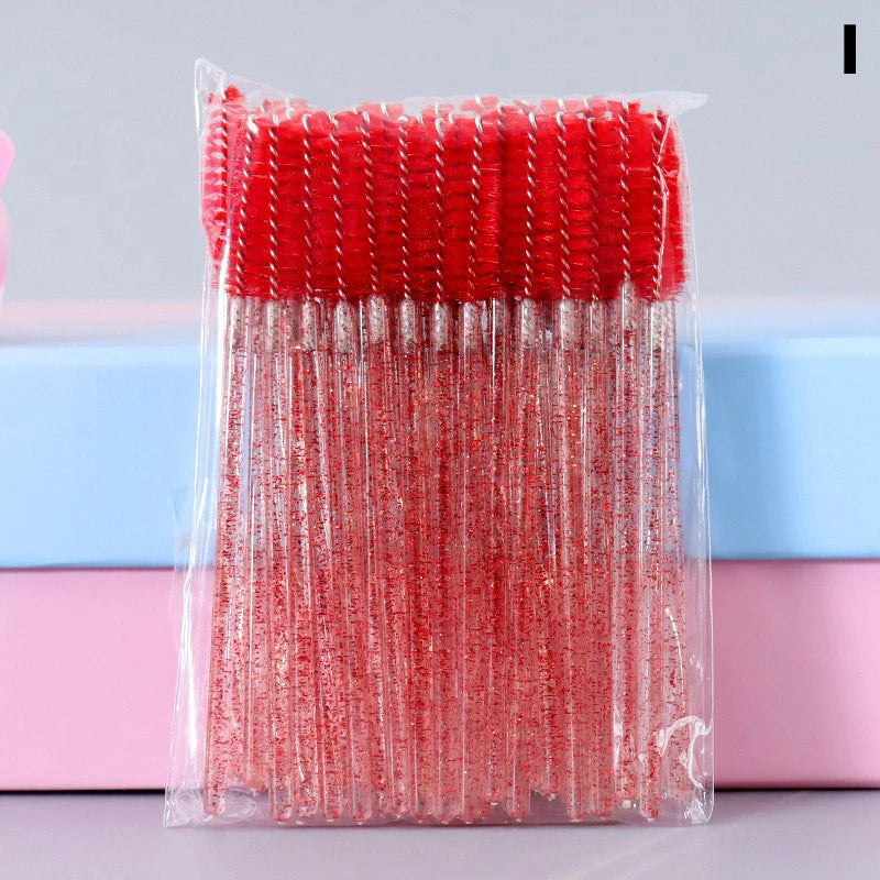 50pcs Disposable Eyelash Brushes Mascara Wand Applicator