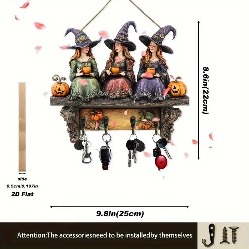 Exquisite Wooden Halloween Christmas Decor Holiday Ornament Gift Set