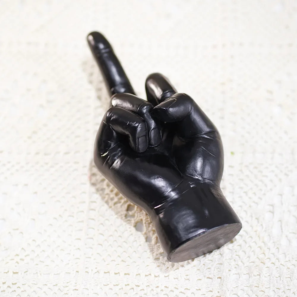 Resin Middle Finger Desk Decor Trendy Hip Hop Room Ornament