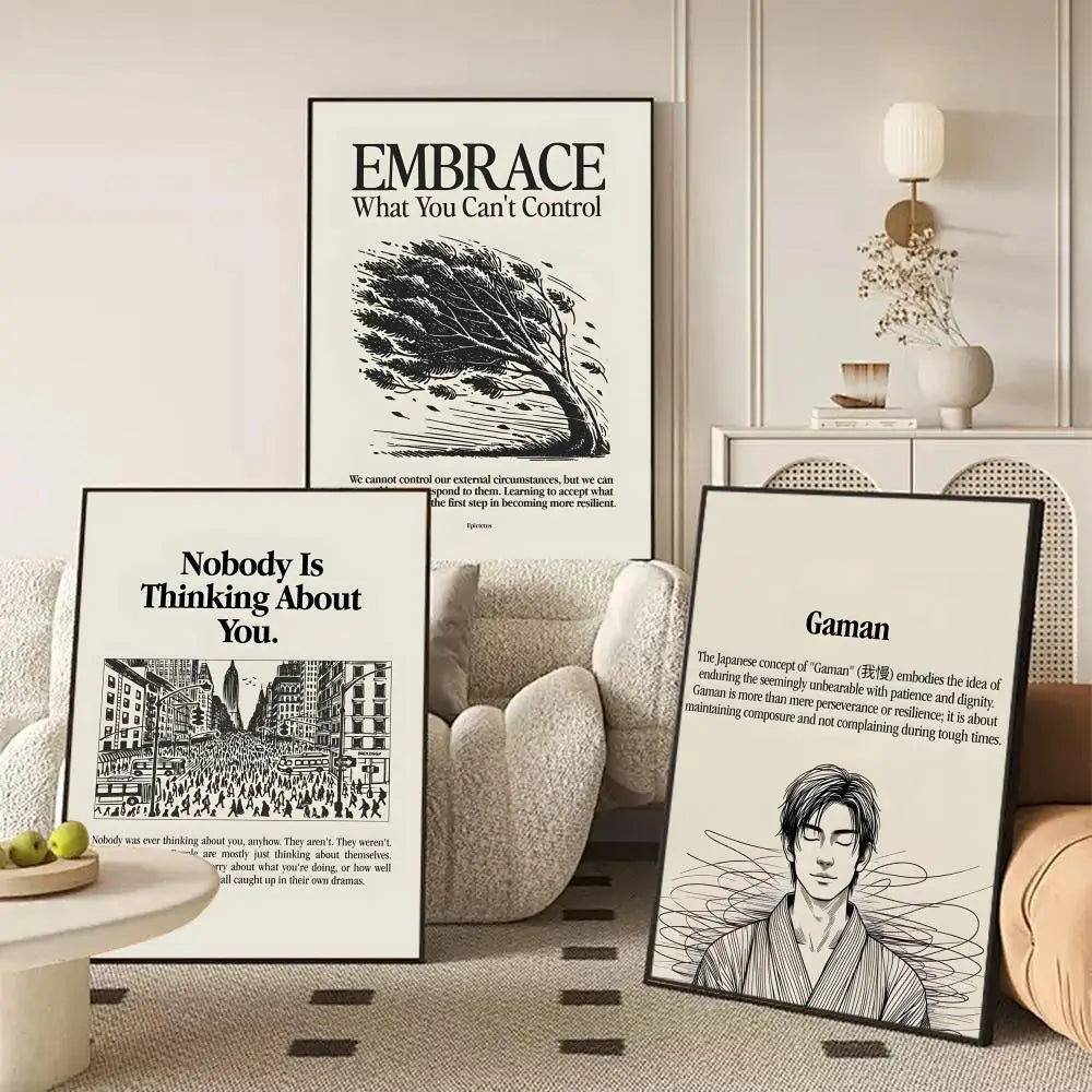 Inspirational Quotes Wall Art Poster Home Office Restaurant Decor