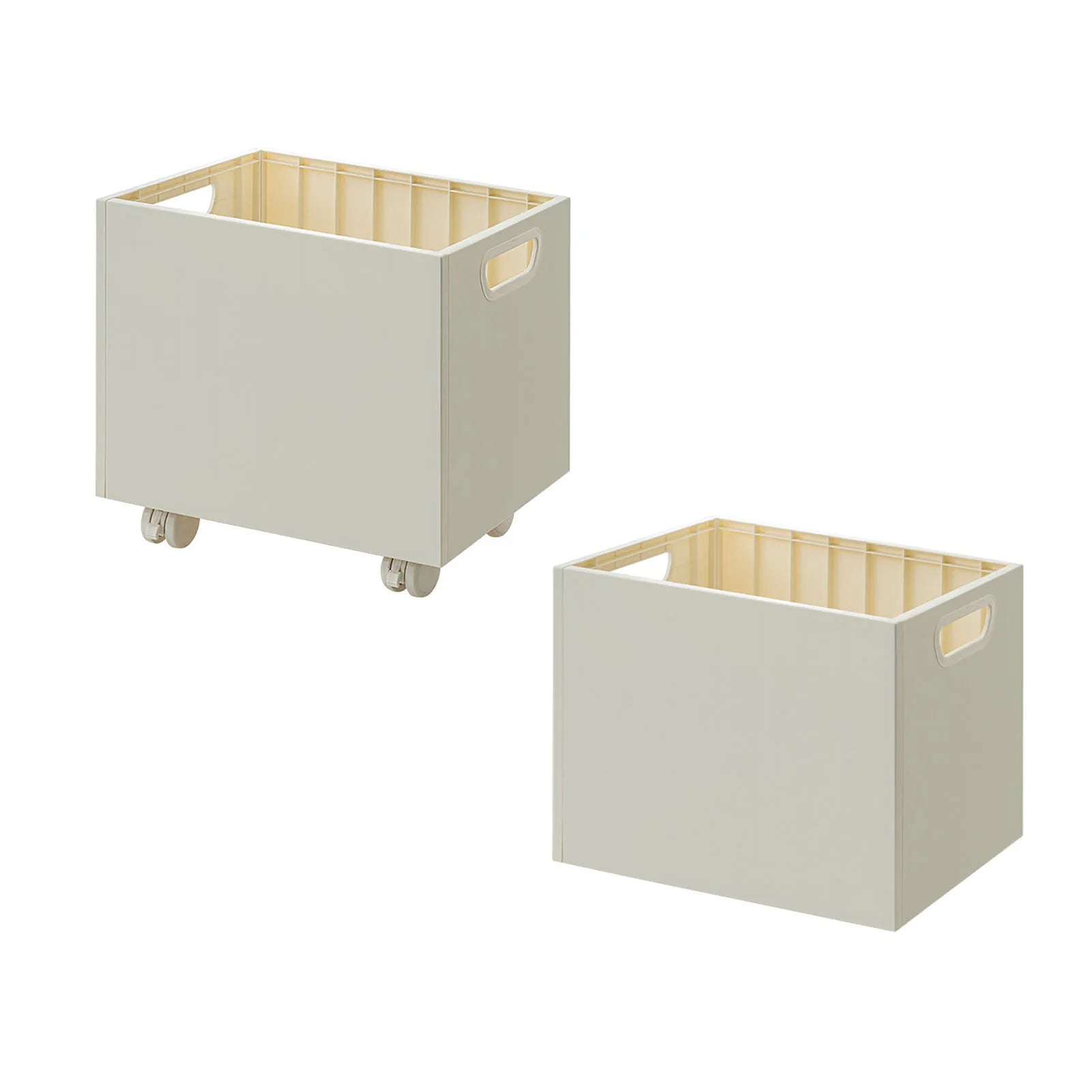 Stackable Book Storage Box with Side Handles 50kg Load Organizer