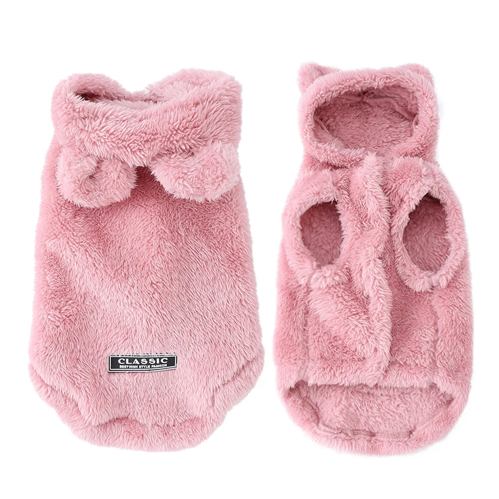 Warm Dog Hoodie Coat for Small Medium Dogs and Cats Winter Pet Jacket
