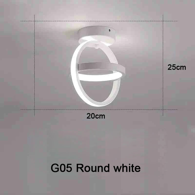 Modern LED 2 Ring Ceiling Light Creative Indoor Lighting Fixture