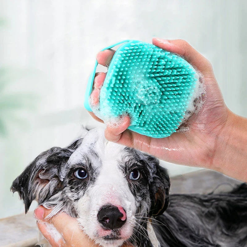 Soft Silicone Pet Bath Brush Dog Cat Grooming Massager Comb