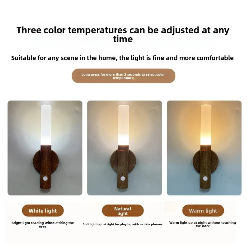 USB Rechargeable LED Motion Sensor Night Light for Cabinet Wardrobe