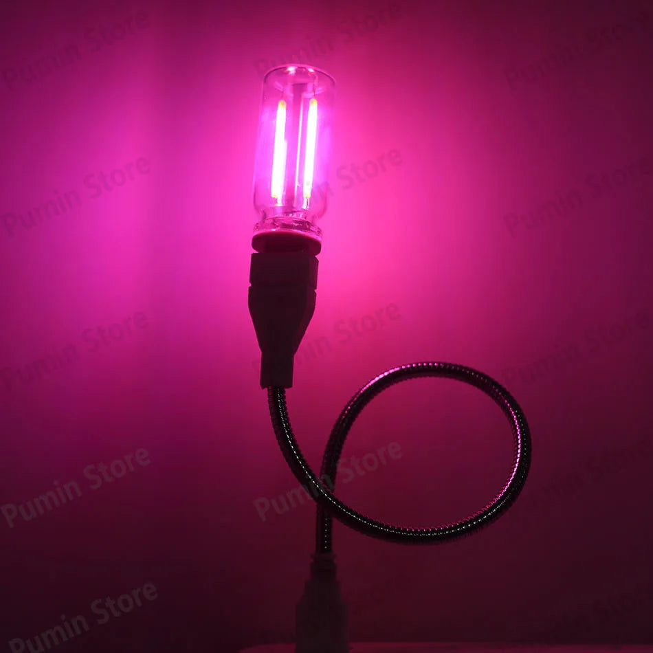 USB Bendable LED Night Light Colorful Flexible Metal Hose Lamp