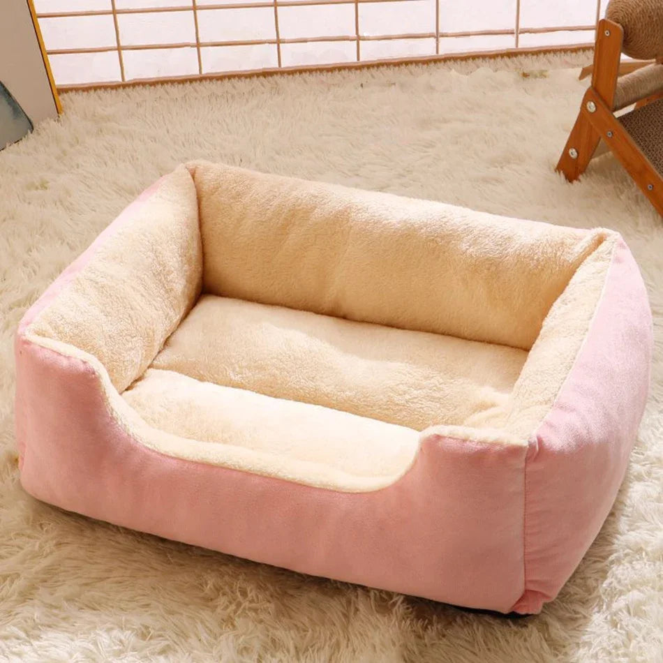 Soft Cat Pet Bed Cozy Cushion Basket House for Cats and Small Dogs