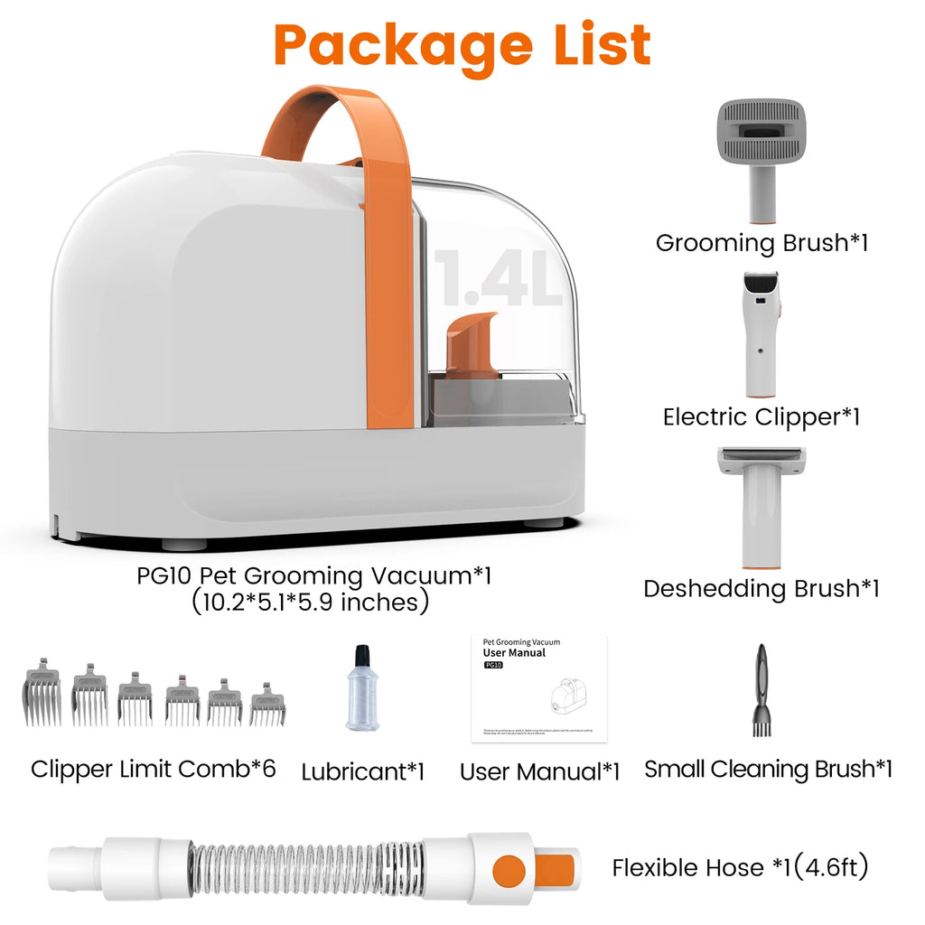 Pet Grooming Kit Dog Cat Hair Brush Nail Clipper Grinder Set