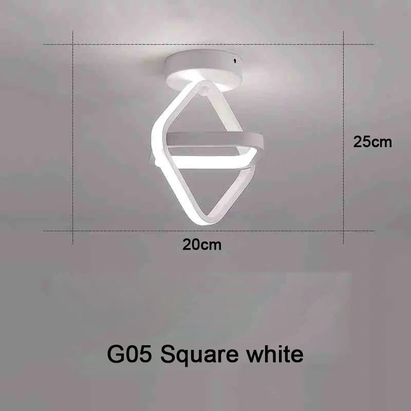 Modern LED 2 Ring Ceiling Light Creative Indoor Lighting Fixture