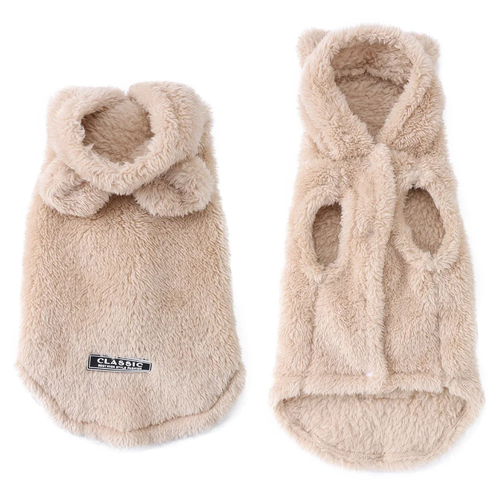 Warm Dog Hoodie Coat for Small Medium Dogs and Cats Winter Pet Jacket