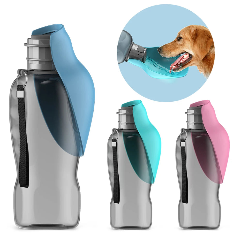 800ml Portable Dog Water Bottle Travel Drinking Bowl for Pets