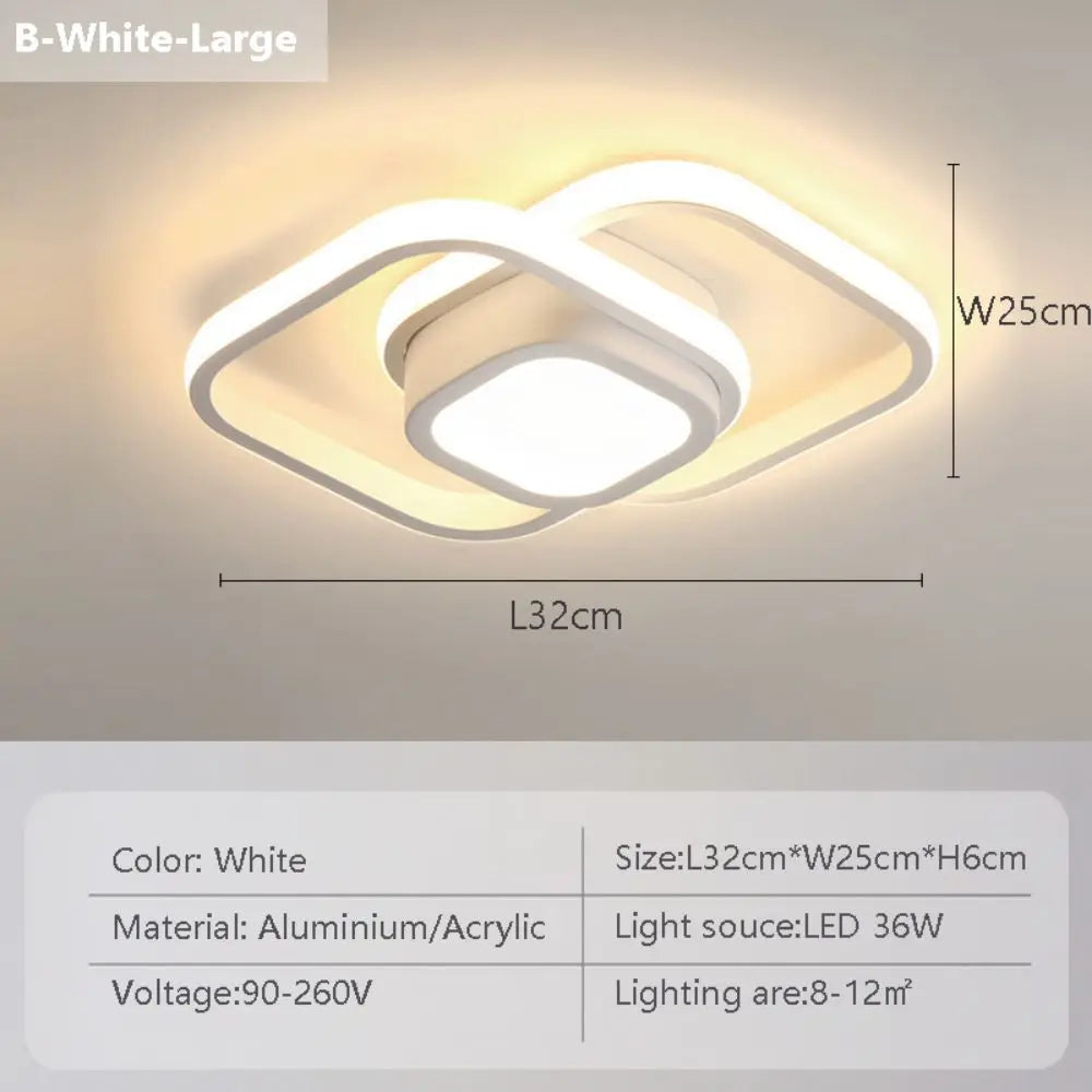Modern LED Ceiling Light Indoor Lamp for Bedroom Living Room Hallway