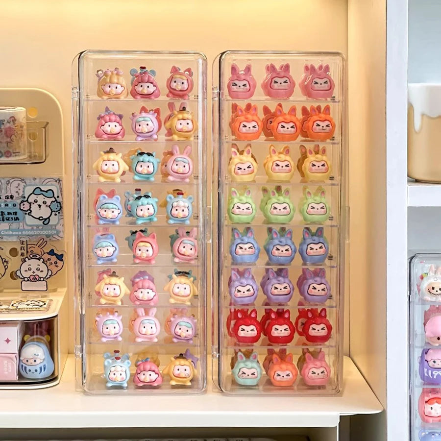 Multi Layer Dustproof Storage Box Cute Display Organizer