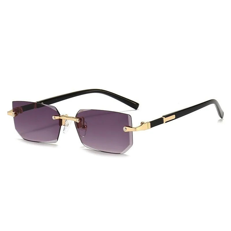 Retro Rimless Sunglasses Designer Shades for Men and Women