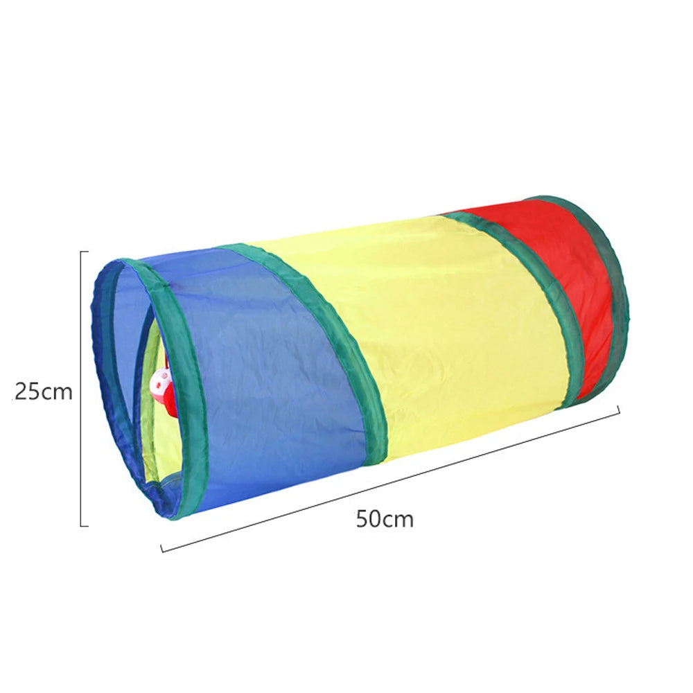Collapsible Cat Tunnel Play Tube Toy for Indoor Outdoor Cats