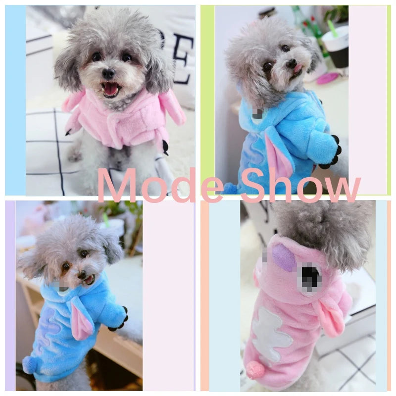 Samoyed Winter Dog Coat Warm Blue Pink Pet Pajamas for Large Dogs
