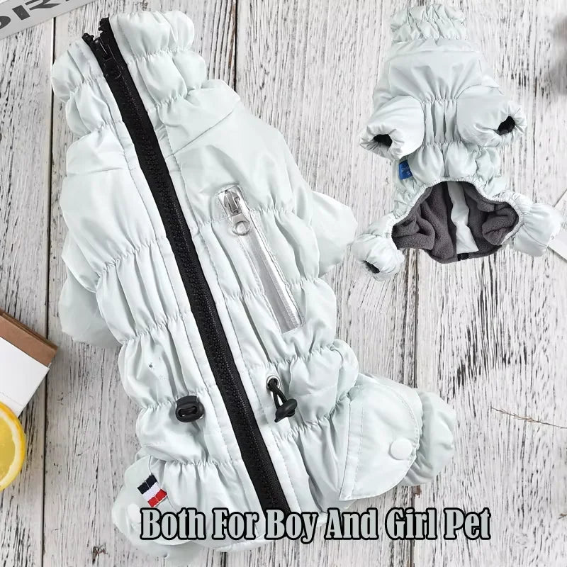 Luxury Dog Winter Jacket Warm Zipper Coat for Small to XXL Dogs and Cats