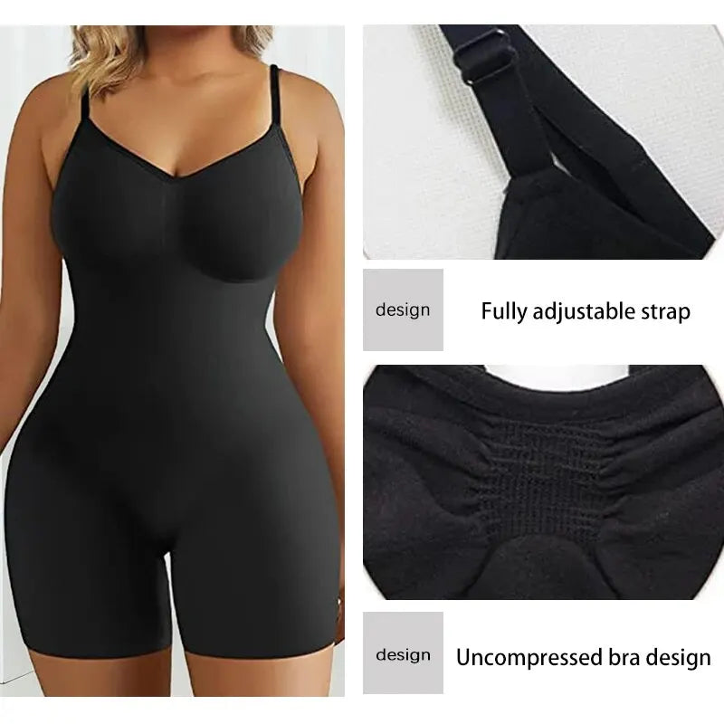 Seamless Tummy Control Bodysuit High Waist Shapewear for Women