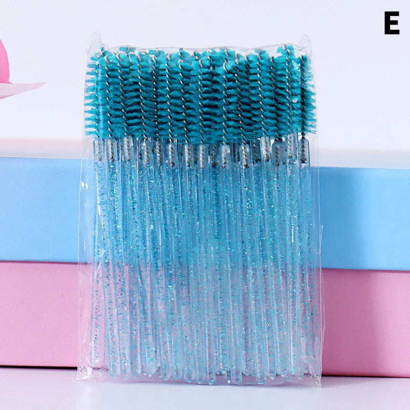 50pcs Disposable Eyelash Brushes Mascara Wand Applicator