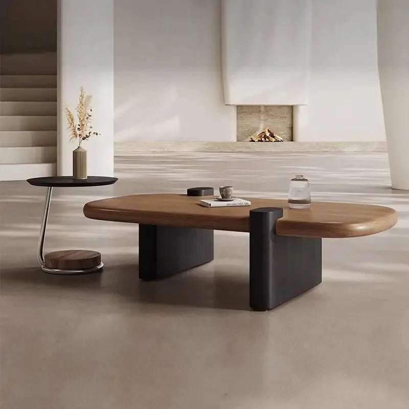 Modern Italian Solid Wood Coffee & Side Table Set