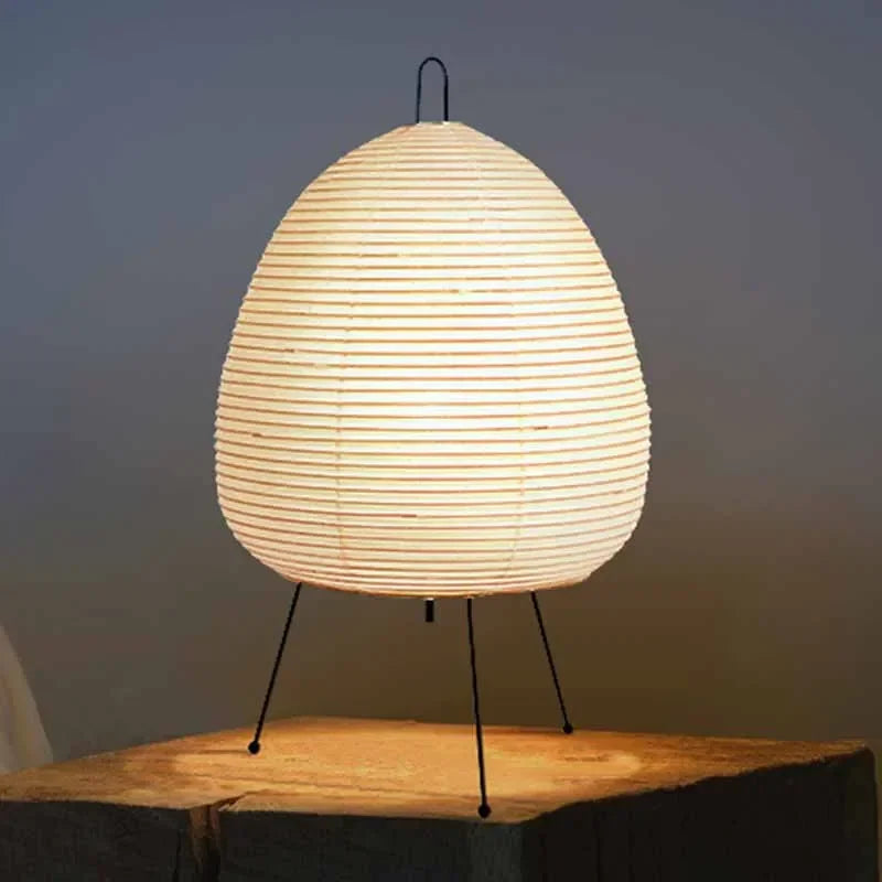Japanese Minimalist Rice Paper LED Table Lamp