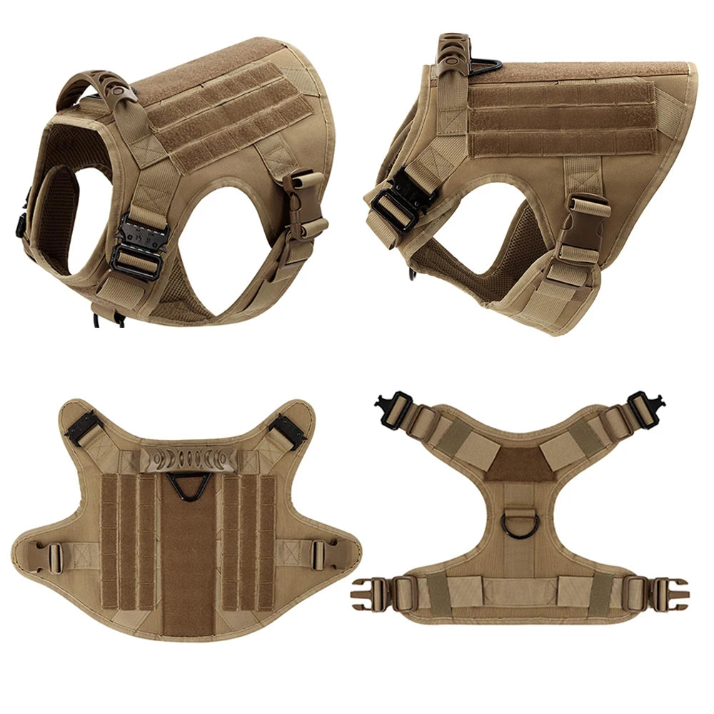 Tactical Military Dog Harness Training Vest for Large Dogs